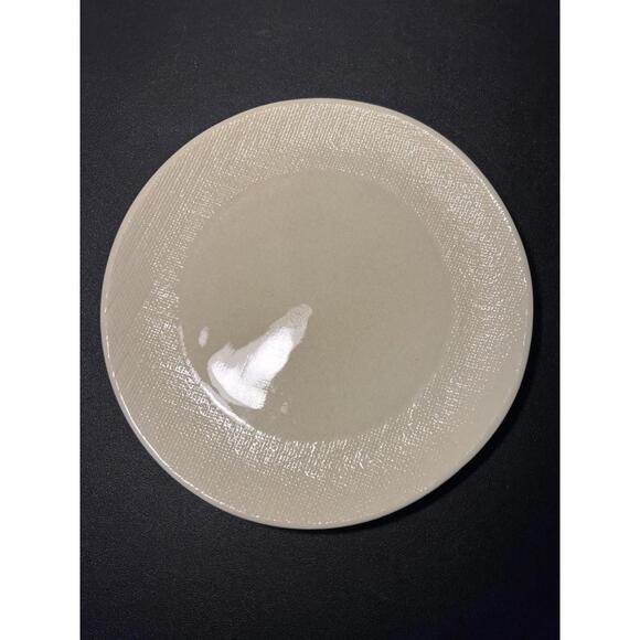 Poc à Poc France 1999 Linen-Texture Stoneware Dinner Plates Set of 8, 9” - Picture 7 of 14